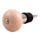 Baby Pink Crackle Ceramic Wine Stopper